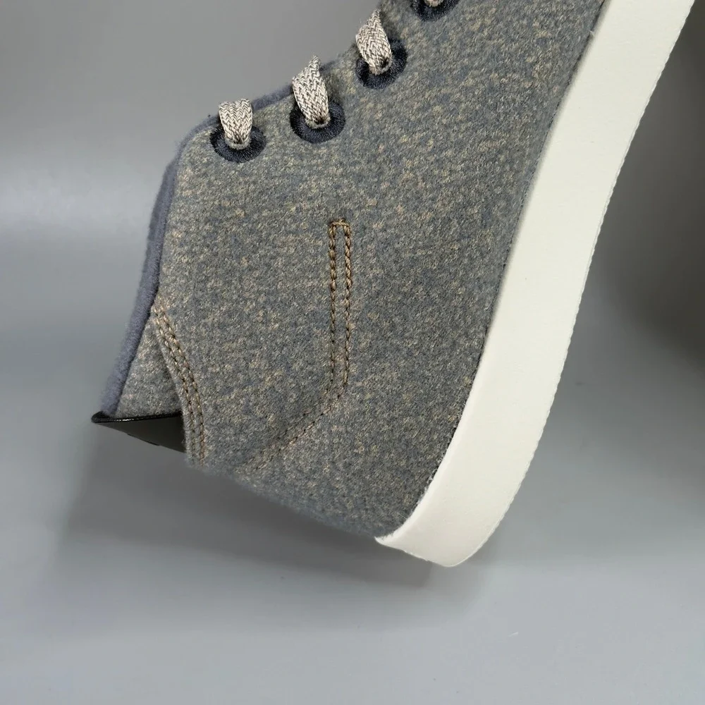 Allbirds Wool Piper Mids Womens 10 Sneakers‎ Gray Blue White Lace Up Shoe